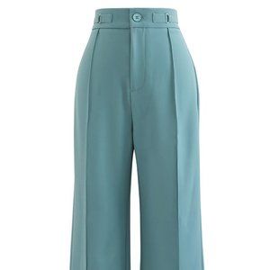 TEAL STRAIGHT LEG PANTS